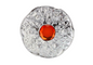 Chrome Thistle Plaid Brooch Coloured Stone