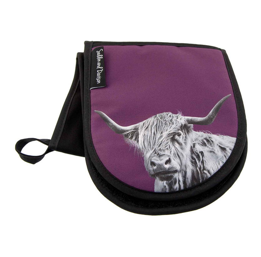 Highland Cow Double Oven Gloves - 3 Colours