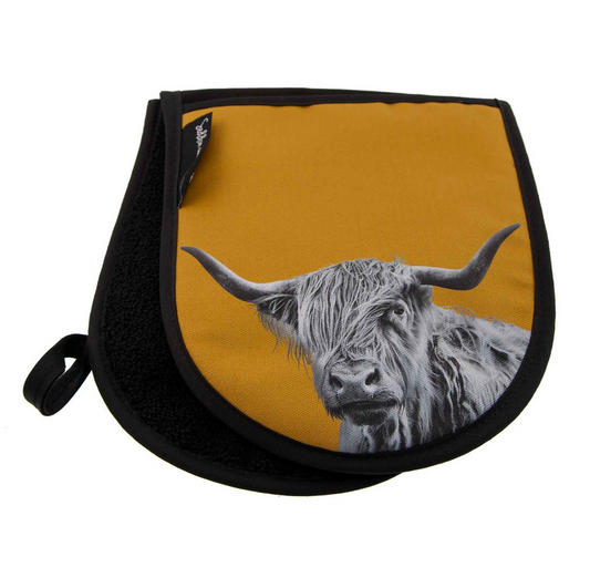 Highland Cow Double Oven Gloves - 3 Colours