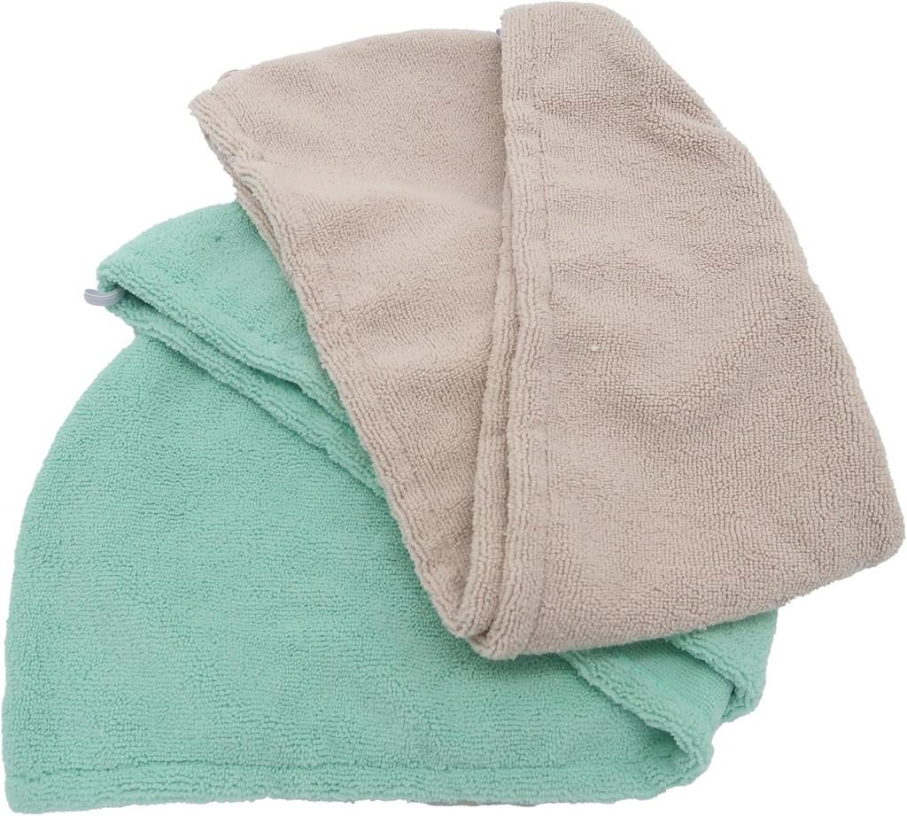 Twin Pack Grey & Mint Hair Turban