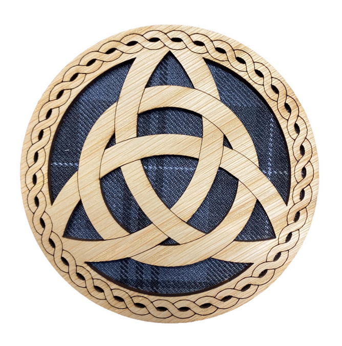 Wooden Knot Coaster - 3 Tartans