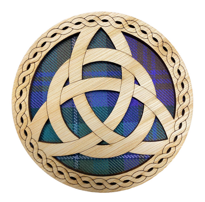 Wooden Knot Coaster - 3 Tartans