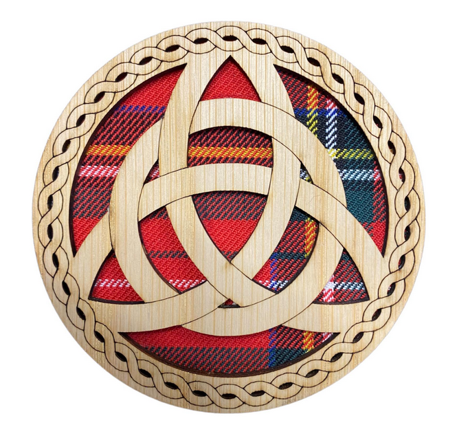 Wooden Knot Coaster - 3 Tartans