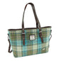 Turquoise & Sage Tartan Large Handbag