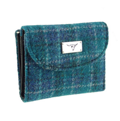 Sea Blue Tartan Purse