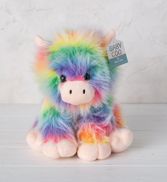 Hairy Coo Fluffy Rainbow Plush Toy