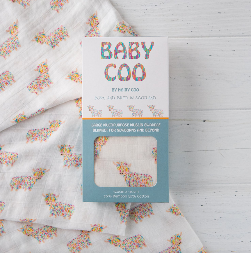 Hairy Coo Muslin Cloth