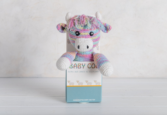 Crochet Rainbow Highland Cow