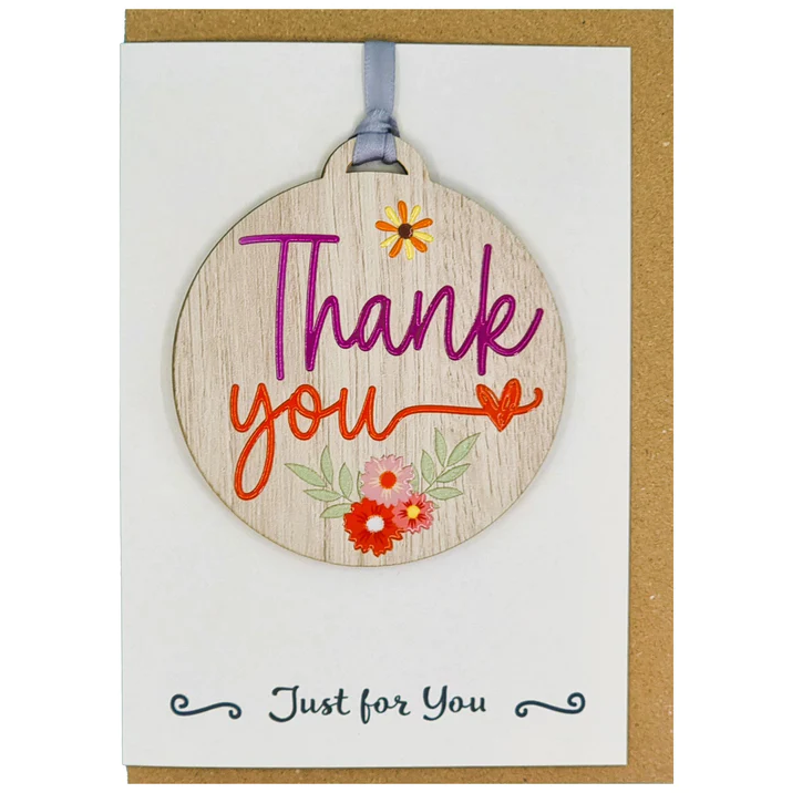 Thank You' Wooden Hanger Card