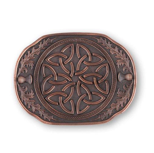 Chocolate Bronze Celtic Knot Kilt Buckle