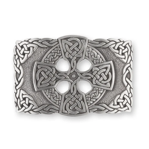 Matt Celtic Cross Kilt Buckle