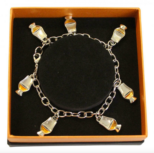 Glencairn Whisky Glass Charm Bracelet