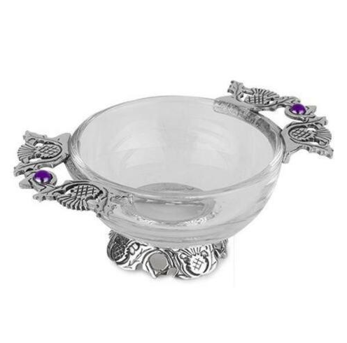 Glass Thistle Toasting Quaich