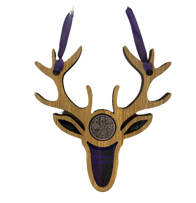 Stag Lucky Sixpence - 3 Tartans