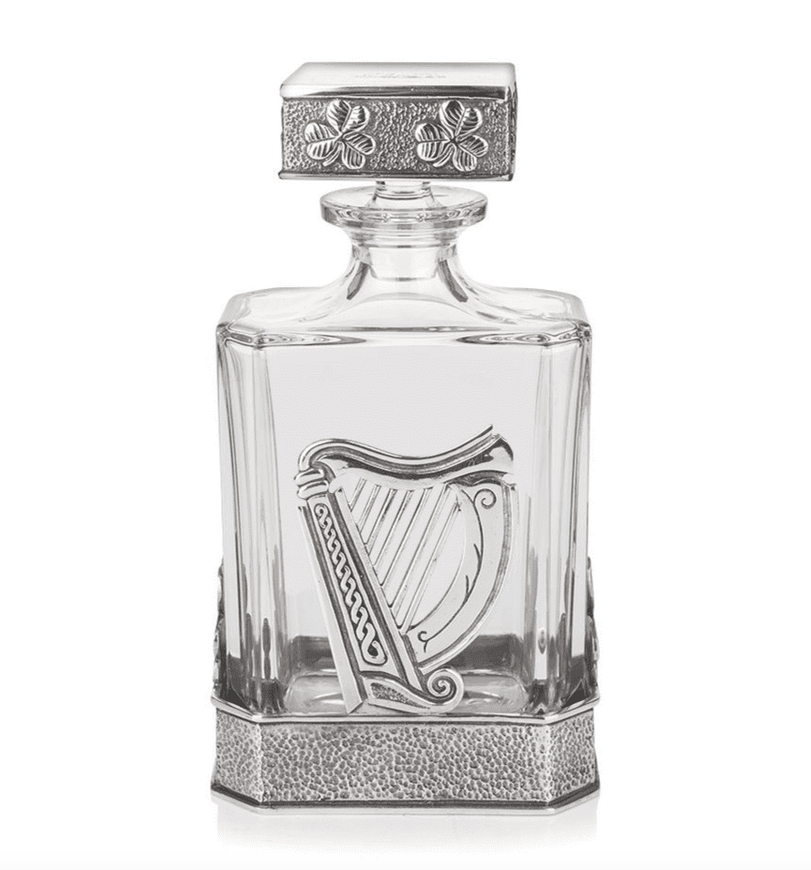 Irish Design Rectangular Glass Whisky Decanter