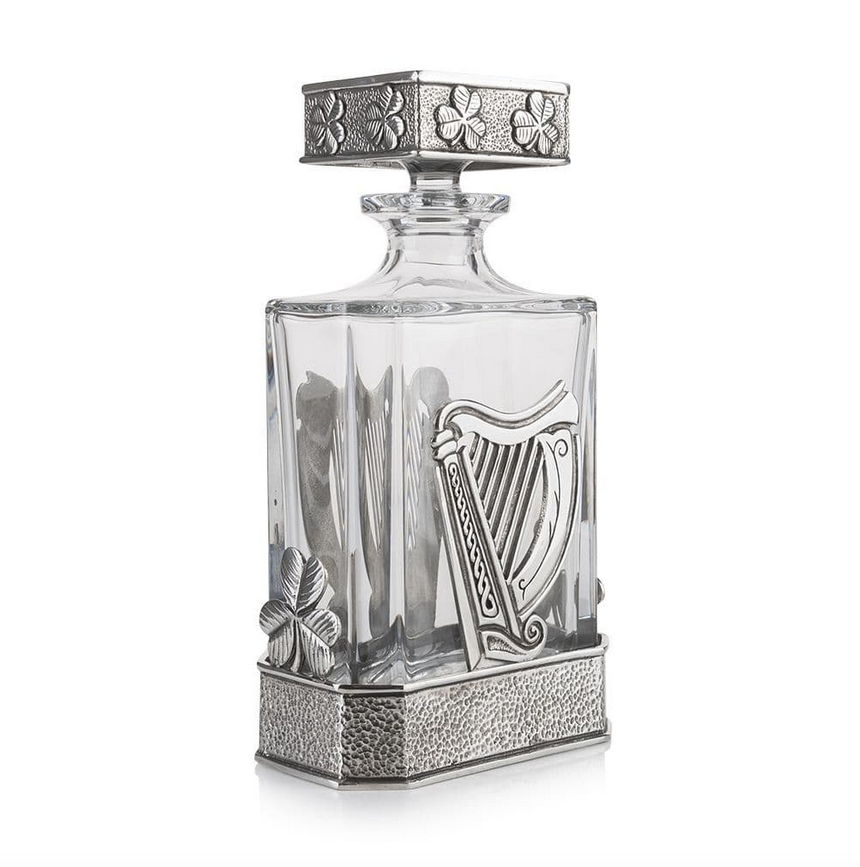 Irish Design Rectangular Glass Whisky Decanter