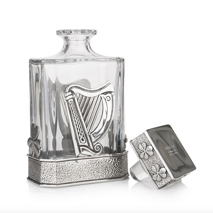 Irish Design Rectangular Glass Whisky Decanter