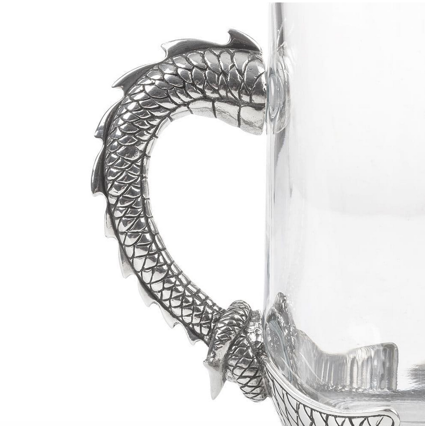 Welsh Dragon Glass Pint Tankard