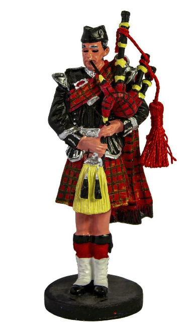 Scottish Piper Resin Figurine