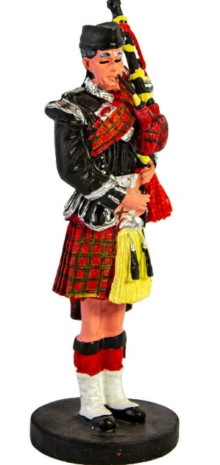 Scottish Piper Resin Figurine