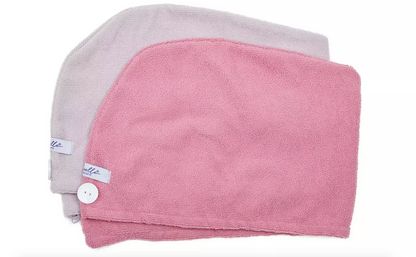 Twin Pack Lilac & Pink Hair Turban