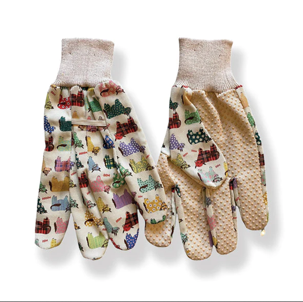 Colourful Highland Cow Comfort Grip Gardening Gloves