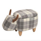 Grey Highland Cow Foot Stool