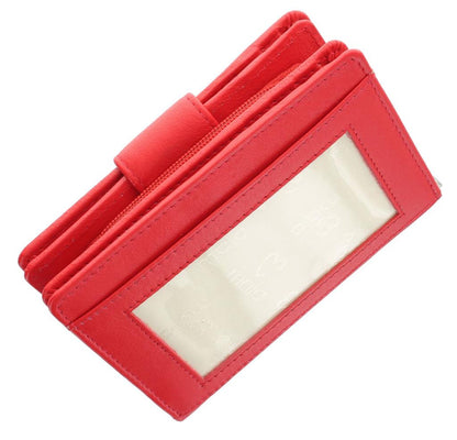 Leather Tab Purse - Red