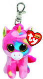 Official TY Fantasia Pink Unicorn Key Clip