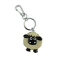 Wooden White Sheep Keyring