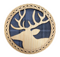 Wooden Stag Coaster - 3 Tartans